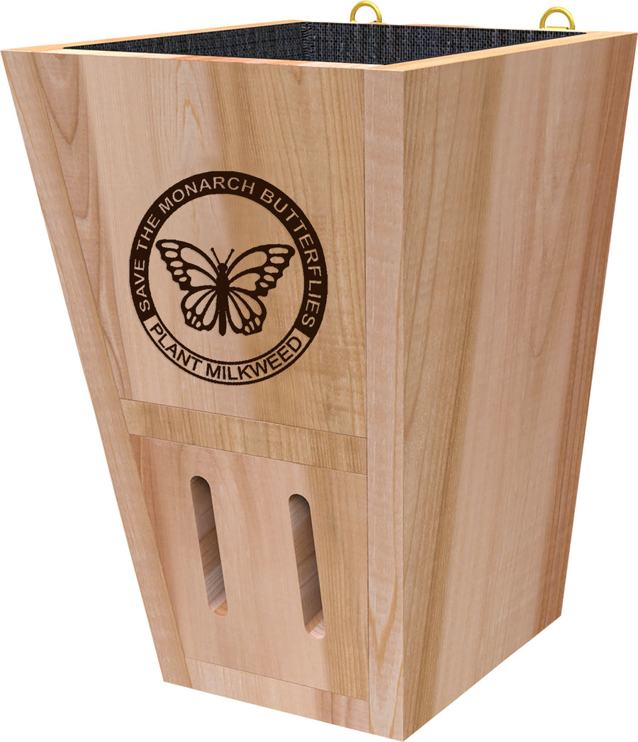 Monarch Butterfly Shelter & Wood Planter, 20x18x15 in - Houses-Butterfly