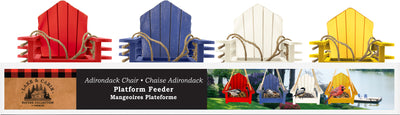 Audubon Adirondack Chair Platform Feeders, Assorted, 1.5 lb Cap - Platform/Fly Thru Feeders