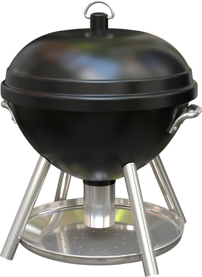 Wild Bird Lover's Kettle Grill Smoker Bird Feeder, Black, 2 lb Cap - Novelty/Designer