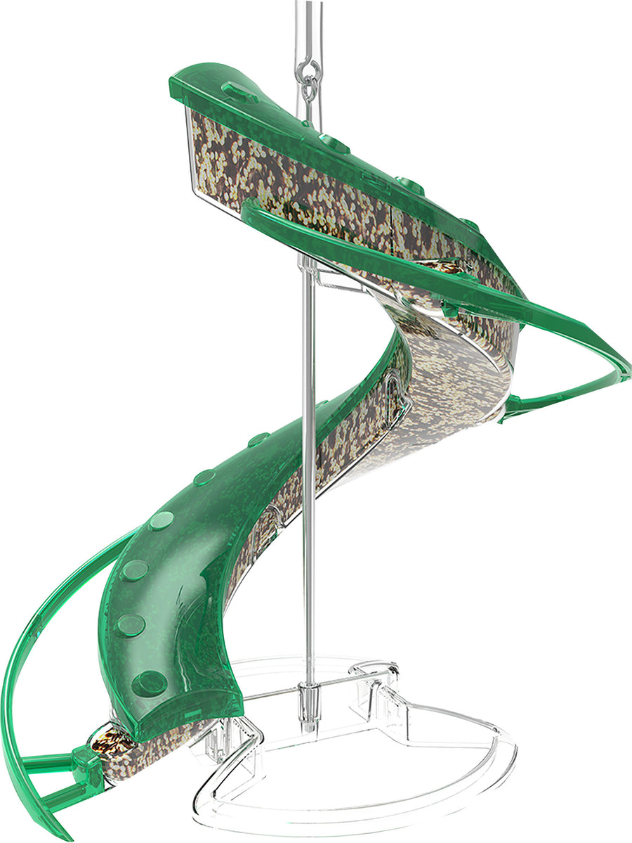 Cascade Helix Songbird Seed Feeder, Green, 1 lb Cap - Tube Type Feeders Mixed Seed