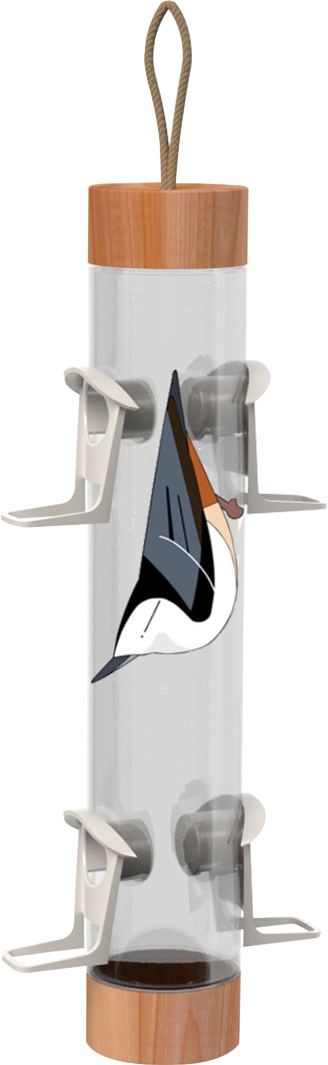 Audubon Limited Edition Eggpicnic Mixed Seed Tube Feeder, Brown, 1.25 lb Cap - Tube Type Feeders Mixed Seed