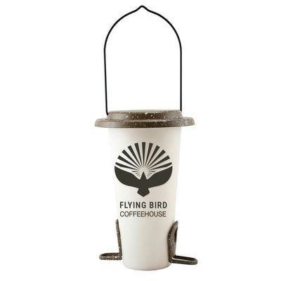 Audubon Ultimate Renewable Coffee Cup Bird Seed Feeder, White/Brown, 1 lb Cap - Novelty/Designer