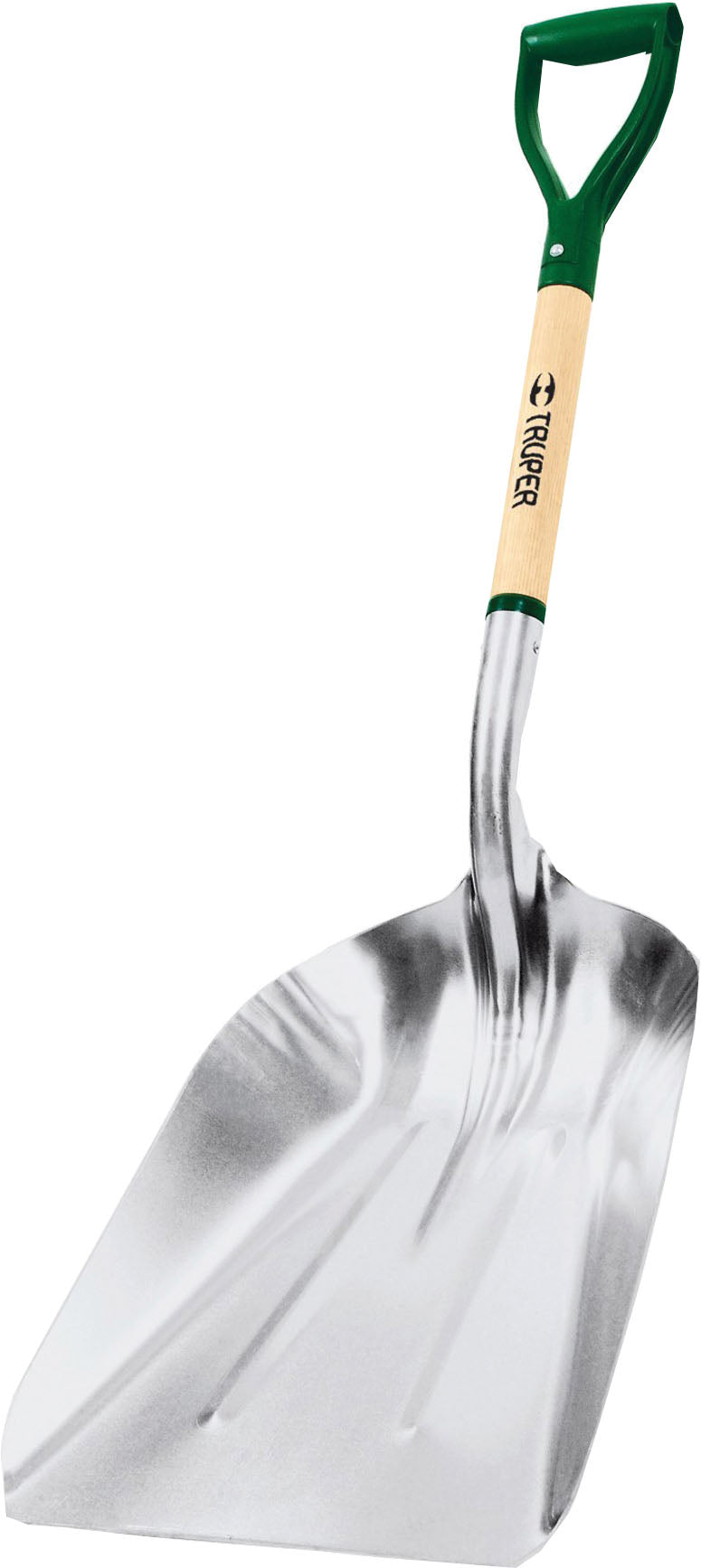 Tru Tough #12 Aluminum Scoop D Handle, Aluminum/Wood, 27 in - Aluminum Scoop Shovels