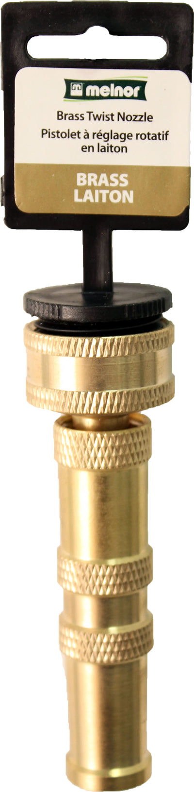 Melnor Brass Twist Nozzle, Brass, 4 in - Nozzles