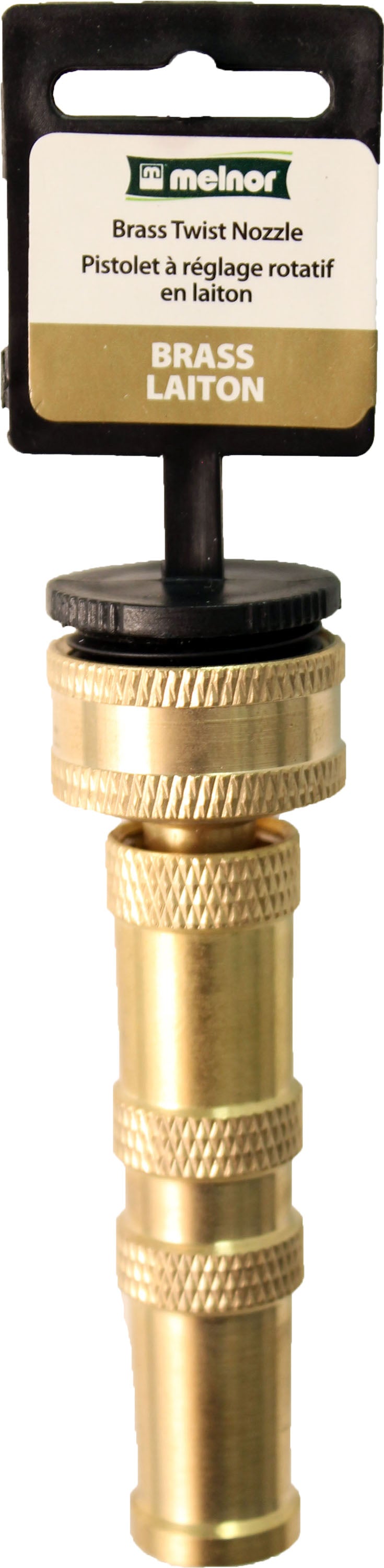 Melnor Brass Twist Nozzle, Brass, 4 in - Nozzles