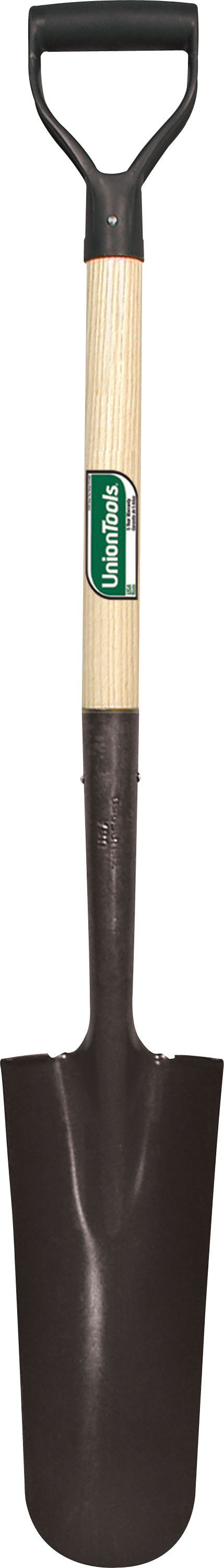 Union Tools Drain Spade Open Back D Handle, Black, 41.75 in - Border/Drain