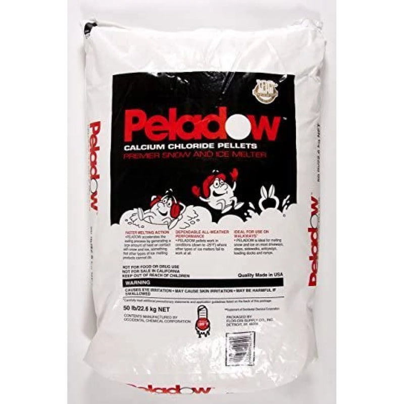 Peladow Snow and Ice Melter Chloride Pellets Bag, 50 lb.