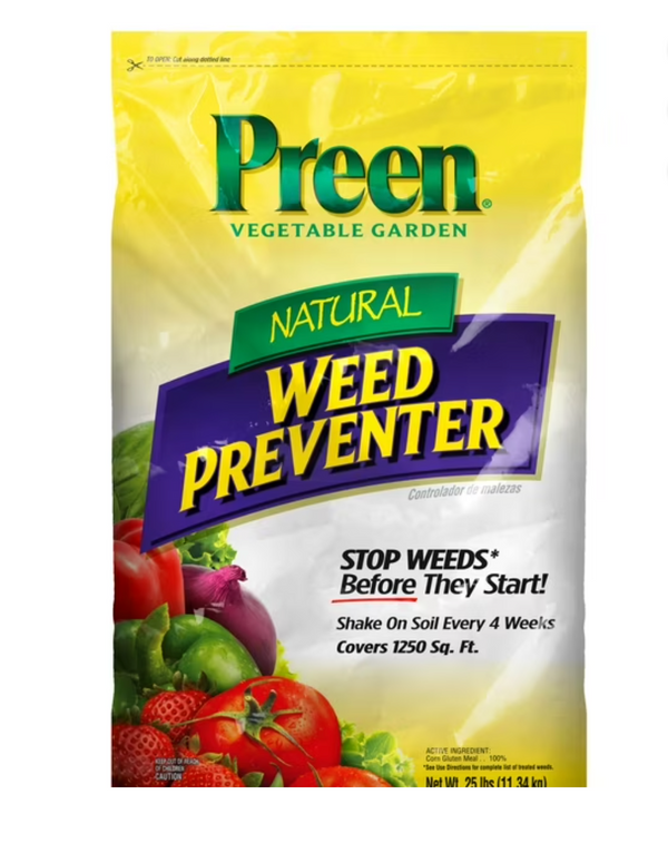 Preen Natural Vegetable Garden Weed Preventer - 25 lb. Bag - Covers 1,250 Sq. ft.