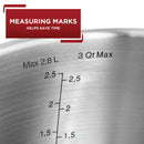 T-fal Cook & Strain Stainless Steel Saucepan with lid, 3 Quart