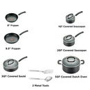 T-fal Excellence 12 Piece Titanium Non-Stick Cookware Set, Black, Dishwasher Safe
