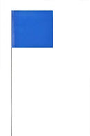 Peach Country PCIS 2.5-Inch by 3.5-Inch Marking Flags with 15-Inch Wire Staffs.Bright Color for High Visibility,Wind Tear Resistant for high Performance (100, Blue)