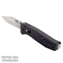 SOG Flare Folding Knife and Pocket Knife Assisted Opening Tech Knife w/ 3.5 Inch Stainless Straight Edge Blade & Tactical Knife GRN Grip (FLA1001-CP)