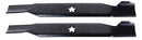 USA Mower Blades (2 AYP498BP High Lift Blade Fits AYP Craftsman Husqvarna 127843 134149 127843 138498 532127843 Length 21 in. Width 2 1/4 in. Thickness .150 in. Center Hole 5 PT ST 42 in. Deck
