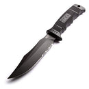 SOG Fixed Blade Knives with Sheath - SEAL Pup Tactical Knife, Survival Knife and Hunting Knife w/ 4.75 Inch Blade and MOLLE Combat Knife Sheath (M37K) , Black