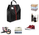 Tuff Guy Travel Shoe Bags 16"x12", Made of Strong Water Proof Ballistic Nylon (Black) (4-Pack) Nylon Shoe Tote Bags with Heavy Duty Zipper. Men and Women.