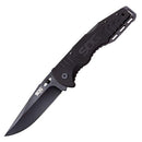 SOG Folding Pocket Knife - Salute Tactical Knife, EDC Knife, Tactical Folder Knife, Work Knife, 3.63 Inch Black Pocket Knife with Thumbstud (FF11-CP)