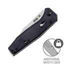 SOG Flare Folding Knife and Pocket Knife Assisted Opening Tech Knife w/ 3.5 Inch Stainless Straight Edge Blade & Tactical Knife GRN Grip (FLA1001-CP)