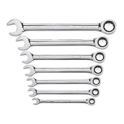GEARWRENCH 7 Pc. 12 Point Ratcheting Combination SAE Wrench Set - 9317