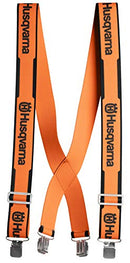 Genuine Husqvarna 505618500 Orange Suspenders with Metal Clips