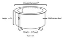 BREEO Double Flame Smokeless Outdoor Fire Pit (24 Inch) | Stainless Steel, Natural Wood Burning Patio Heater, Campfire, Backyard Firepit | No Propane or Gas Required | Made in America