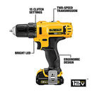 DEWALT 12V MAX Cordless Drill / Driver Kit, 3/8-Inch (DCD710S2)