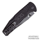 SOG Folding Pocket Knife - Salute Tactical Knife, EDC Knife, Tactical Folder Knife, Work Knife, 3.63 Inch Black Pocket Knife with Thumbstud (FF11-CP)