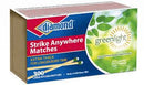 Diamond GreenLightTM Kitchen Matches - 3 Pack - 300 Matches per Pack x 3 = 900 Match (Strike anywhere)