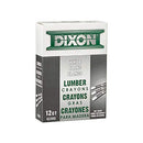 Dixon - 464-52300 Industrial Lumber Marking Crayons, 4.5" x 1/2" Hex, White, 12-Pack (52300)