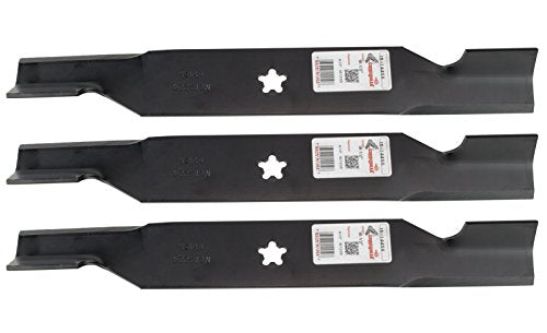 Rotary Mower Bagging Blades Fit AYP/Roper /Sears/ Husqvarna 187256 187255 532187256 GTH26K54T MZ5424S YTH26V56 (3 Pack)