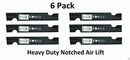 Stens 6 Pack 310-045 HD Notched Air Lift Blade for Ferris 1520843 1520843S 20843