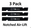 Stens 3 Pack 340-878 Notched Air-Lift Blade for Scag 481707 481711 48185 482878