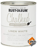 Rust-Oleum 285140 Ultra Matte Interior Chalked Paint 30 oz, Linen White
