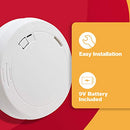 First Alert PR700 Slim Photoelectric Smoke Alarm 3-Pack | Battery Operated Smoke Detector