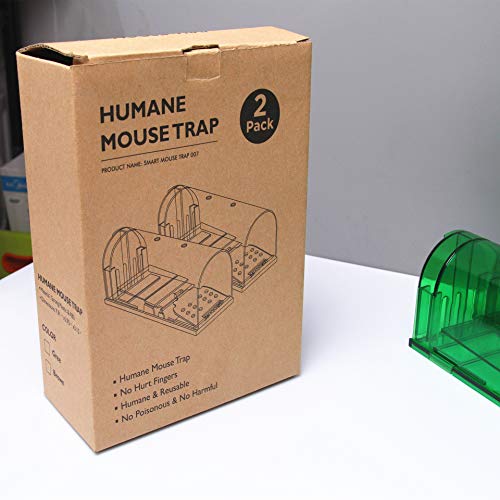 2 Pack Humane Mouse Traps Live Catch and Release Smart No Killing