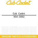 CUB CADET 954-3002 Blade Spindle V-Belt 38" Deck 42 Spindle 38 357 3