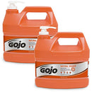 GOJO NATURAL ORANGE Pumice Industrial Hand Cleaner, 1 Gallon Quick Acting Lotion Hand Cleaner with Pumice Pump Bottle (Pack of 2) - 0955-02