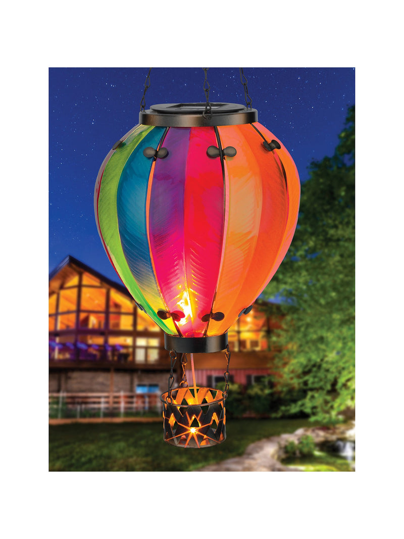 Regal Art Hot Air Balloon Light - Outdoor Solar LED Lighted Lantern, H