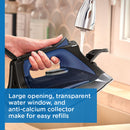 Rowenta Ultimate+ Steam Iron - Vertical Steam, Auto-off, Black & Blue DW8350