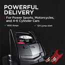 Schumacher Jump Starter and Portable Power Port - 600 Peak Amp, 12V - For Power Sports, Motorcycles, 4-6 Cylinder Cars