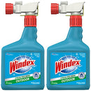 Windex Outdoor Window, Glass, & Patio Cleaner with Hose Attachment, 32 fl oz - Pack of 2 (Packaging May vary)