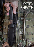SOG Fixed Blade Knives with Sheath - SEAL Pup Tactical Knife, Survival Knife and Hunting Knife w/ 4.75 Inch Blade and MOLLE Combat Knife Sheath (M37K) , Black