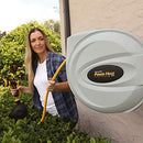 Power Products USA Retractable Hose Reel 75 ft + 6 ft x 1/2" - Brass Fittings, Super Heavy Duty, 3 Layer Hybrid Hose, Slow Return System, Patented Nozzle Protector - Wall Mounted Water Hose Reel, Gray