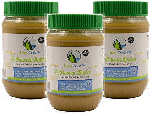 Green Coast Pet 3 Pack of All Natural Pawnut Butter for Dogs