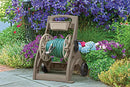 Suncast Hosemobile Garden Hose Reel Cart - Lightweight Portable Garden Cart with Wheels, Crank Handle, and Storage Tray for Gardening Accessories - 225' Hose Capacity - Mocha