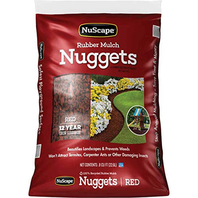 NuScape Red Landscape Playground Drainage Medium Rubber Mulch