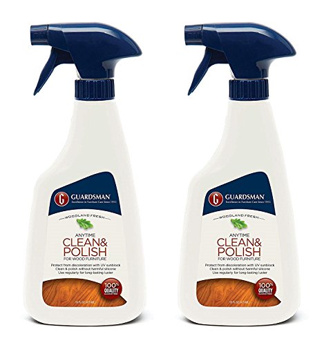 Guardsman Clean & Polish For Wood Furniture - Woodland Fresh - 16 oz Spray - Silicone Free