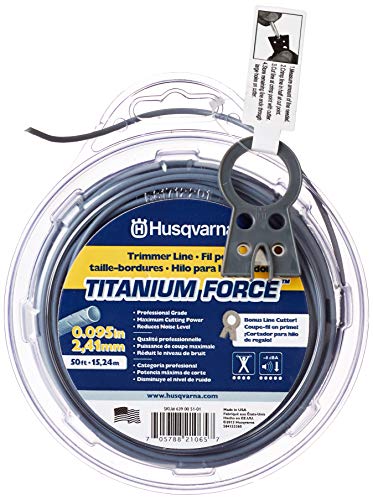 Husqvarna string trimmer line .095-Inch 50ft spool Titanium Force High efficiency Long life Faster acceleration