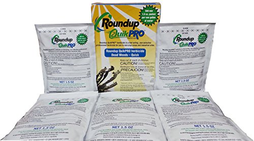 Roundup Quikpro Weed Killer Herbicide 73.3% 1 Packet Per Gallon, 5 Packs