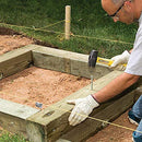 Peach Country Outdoor Heavy Duty Round Metal Landscape & Paver Edging Anchoring Stake, 10-Inch Length - Bright Spike Timber Nail, Tent Spikes, Camping, Trapping, Landscape