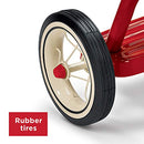 Radio Flyer, Classic Red Dual Deck Tricycle, 12" Front Wheel, Red